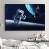 Galaxy Stars Posters And Prints On Canvas Astronaut's Planet Hole Space Painting Universe Earth Wall Home Ation Picture