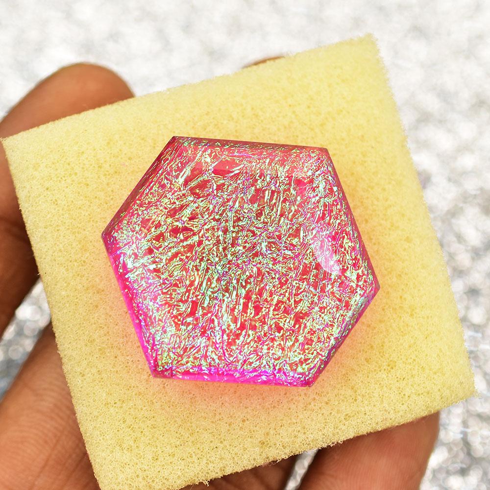 Lab-Created Opal Loose Gemstone 69.7 ct Australian Monarch Fire Fancy October Birthday Birthstone