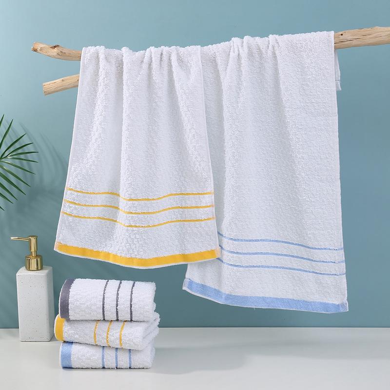 Serviette de bain jetable de luxe Phnom Penh à bord doré avec motif quadrillé ananas pour hôtels