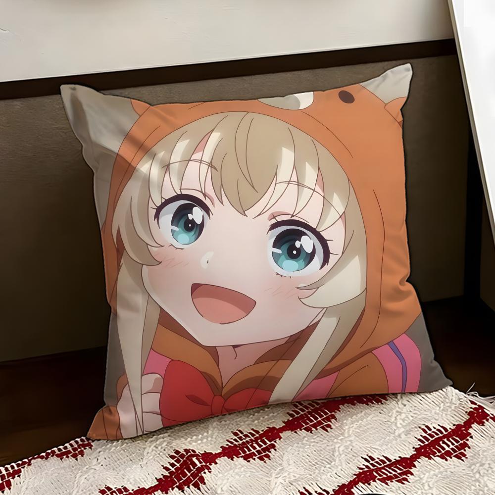 Uchi no Maid ga UUzasugiru Cushion Cover Reversible Soft Durable Pillow Cover Home Car MultiScene Use for Daily Comfort