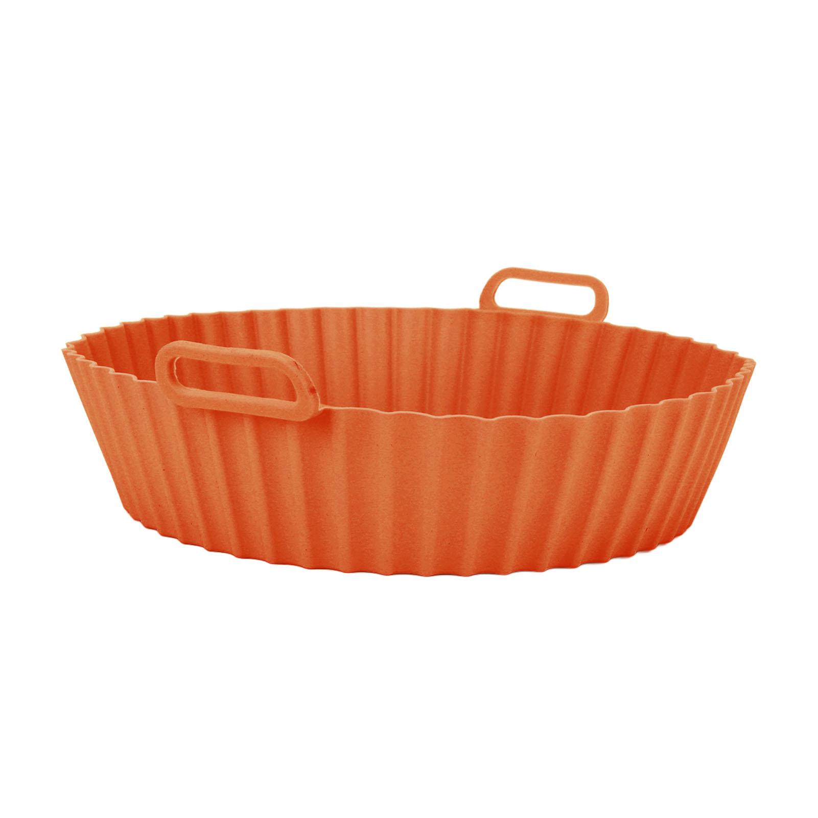 Силиконовый вкладыш для фритюрницы Круглый Антипригарный Жаростойкий Многоразовый Противень для жарки в духовке с коричневый