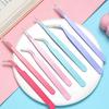 1Set Stainless Steel Straight Curved Tweezers For Nail Art Sticker  Picking Tool Makeup Eyelash Diy Tweezer Tool