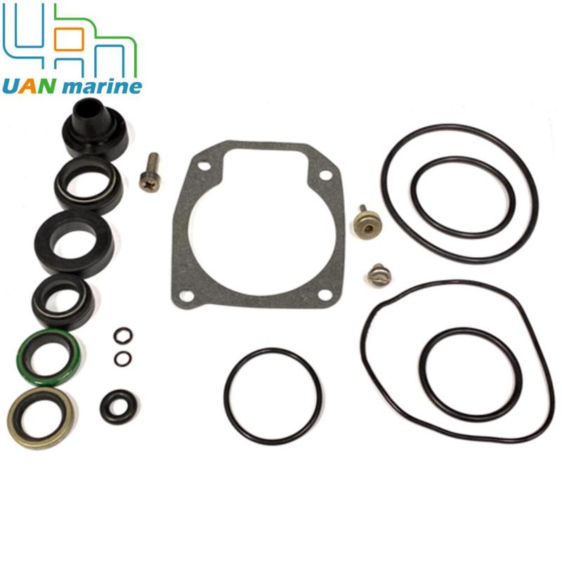 Lower Unit Gearcase Seal Kit For Johnson Evinrude 35 40 48 50 HP 2 Cylinder 433550 0777551 777551 18-2694 87614