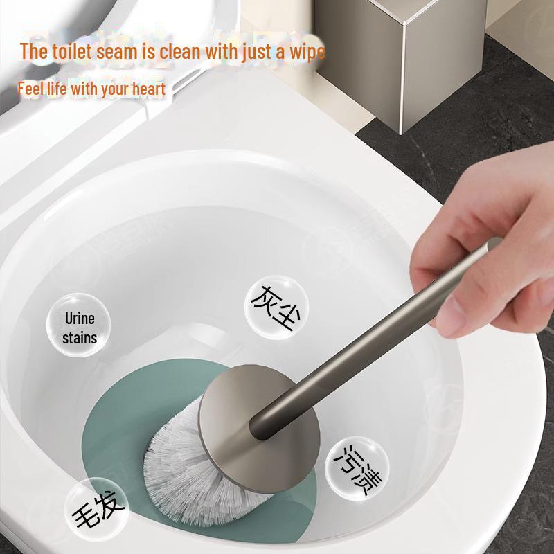 Sada nástěnných toaletních kartáčů s dlouhou rukojetí pro čištění dřepů