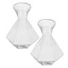 2Pcs Transparent Glass Vase High Borosilicate Clear Planter Jar Hydroponic Propagation Flower Display Home Office Decor