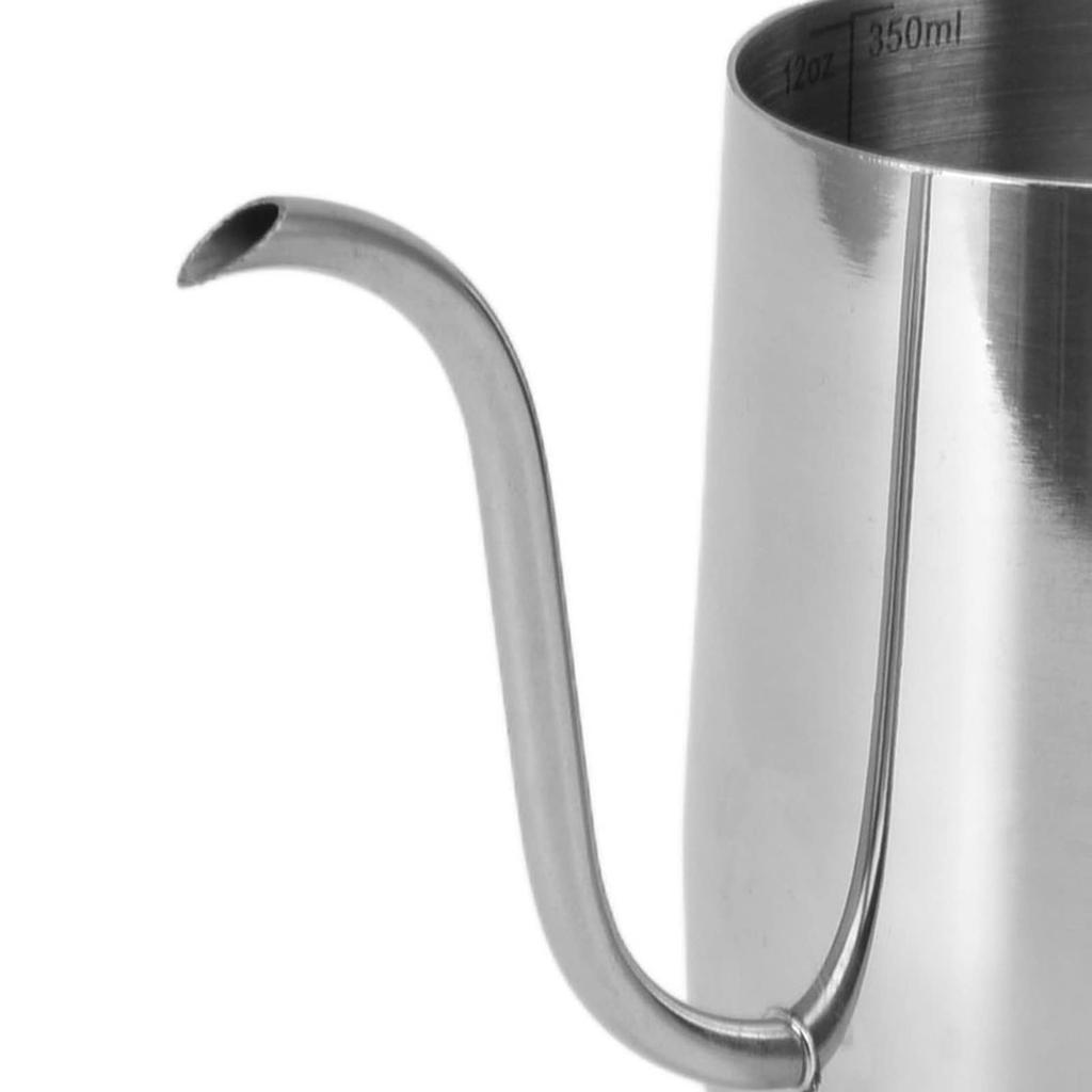 Coffee Pot, Narrow Spout Coffee Kettle with Graduated Coffee Drip, Easy To Clean, Stainless Steel, for Coffee and Tea, Perfect for Cafes and Tearooms