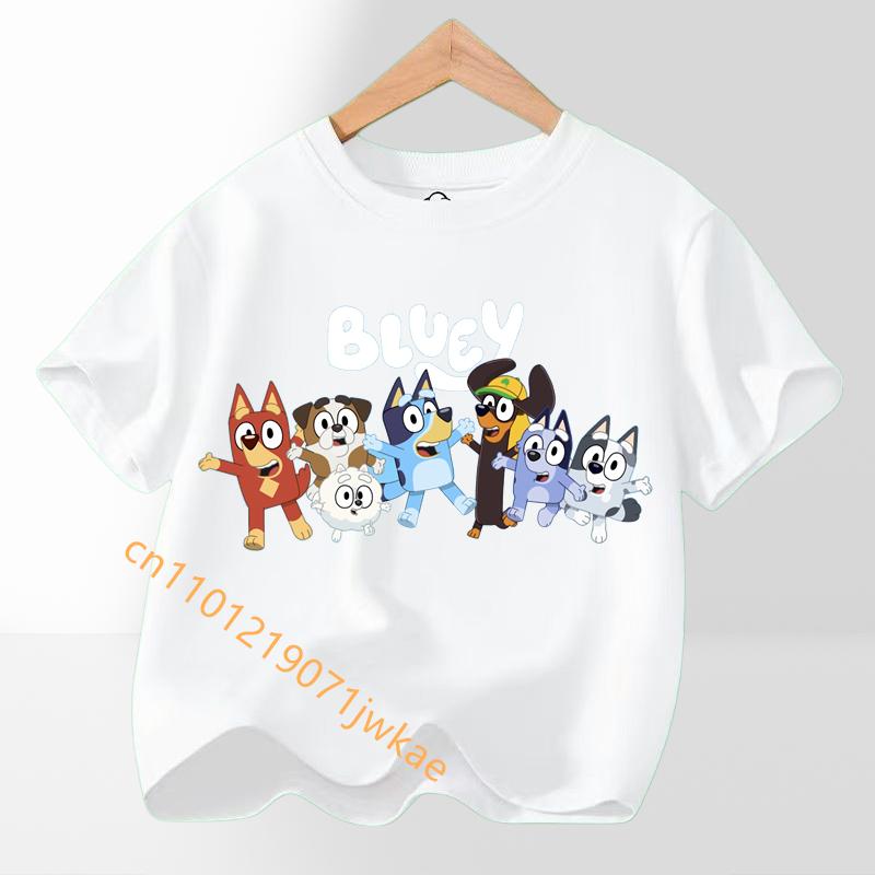 

Boys Girl Short Sleeve Tee Cute Outfits Gift T-Shirt Multi-color Bluey Kids Tees Clothes T Shirts Children Cartoons Casual Tops 110