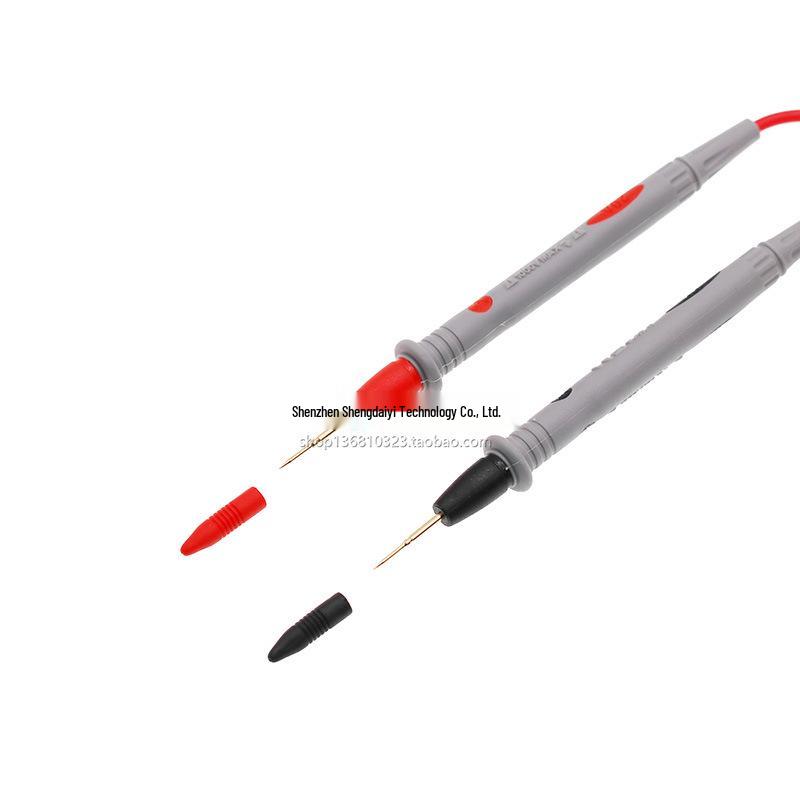 Dual-Color Silicone Multimeter Test Leads, 1000V 10A/20A, with Fine Point Tips