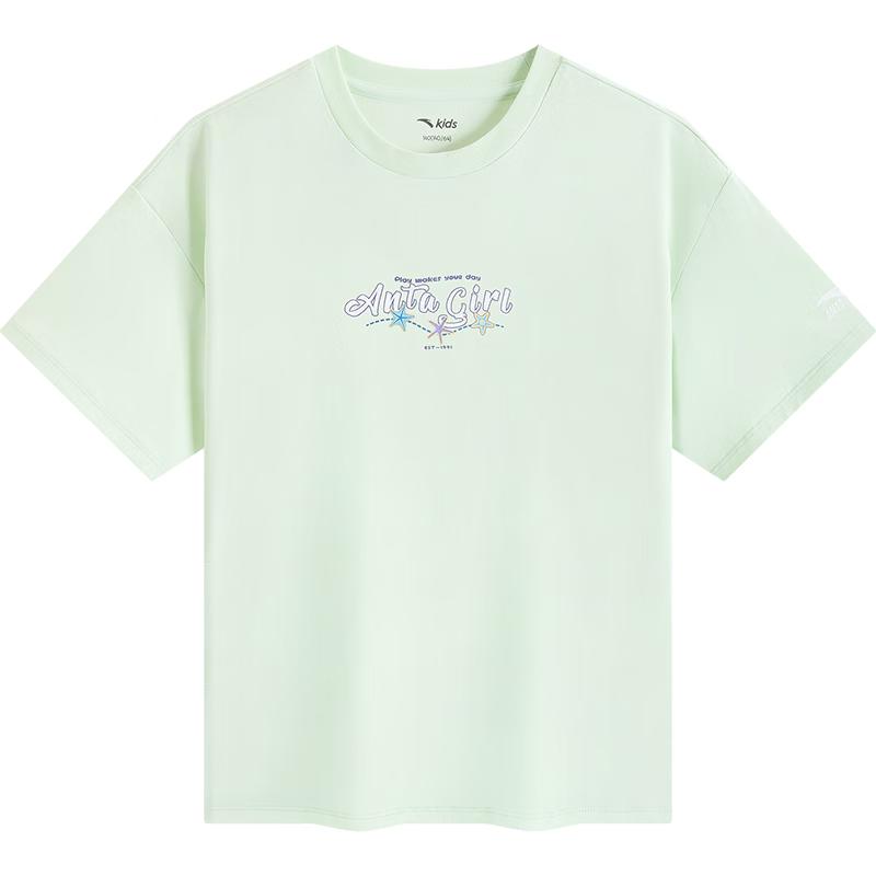 Anta Kids  Girls  Outdoor Camping Short Sleeve T-Shirt 150