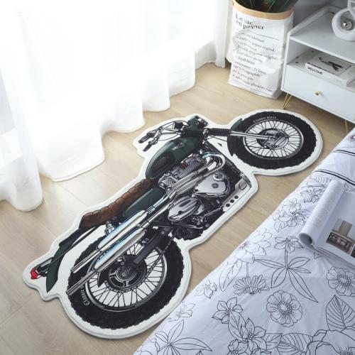 Home bedroom carpet irregular motorbike shape carpet fashion personality lambswool bedroom non-slip carpet
