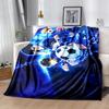 1pc Football Heroes Action Flannel Blanket Soft Warm Throw Blanket for Bedroom Living Room Bed Travel Camping Picnic Gift. MT71601168