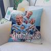 E-Erling B-Braut FootballStar H-Haaland Poduszka Poduszka Anime Pokrowiec na Poduszkę do Kanapy Łóżka Zagłówek Pokrowiec na Poduszkę 45x45 cm Moda