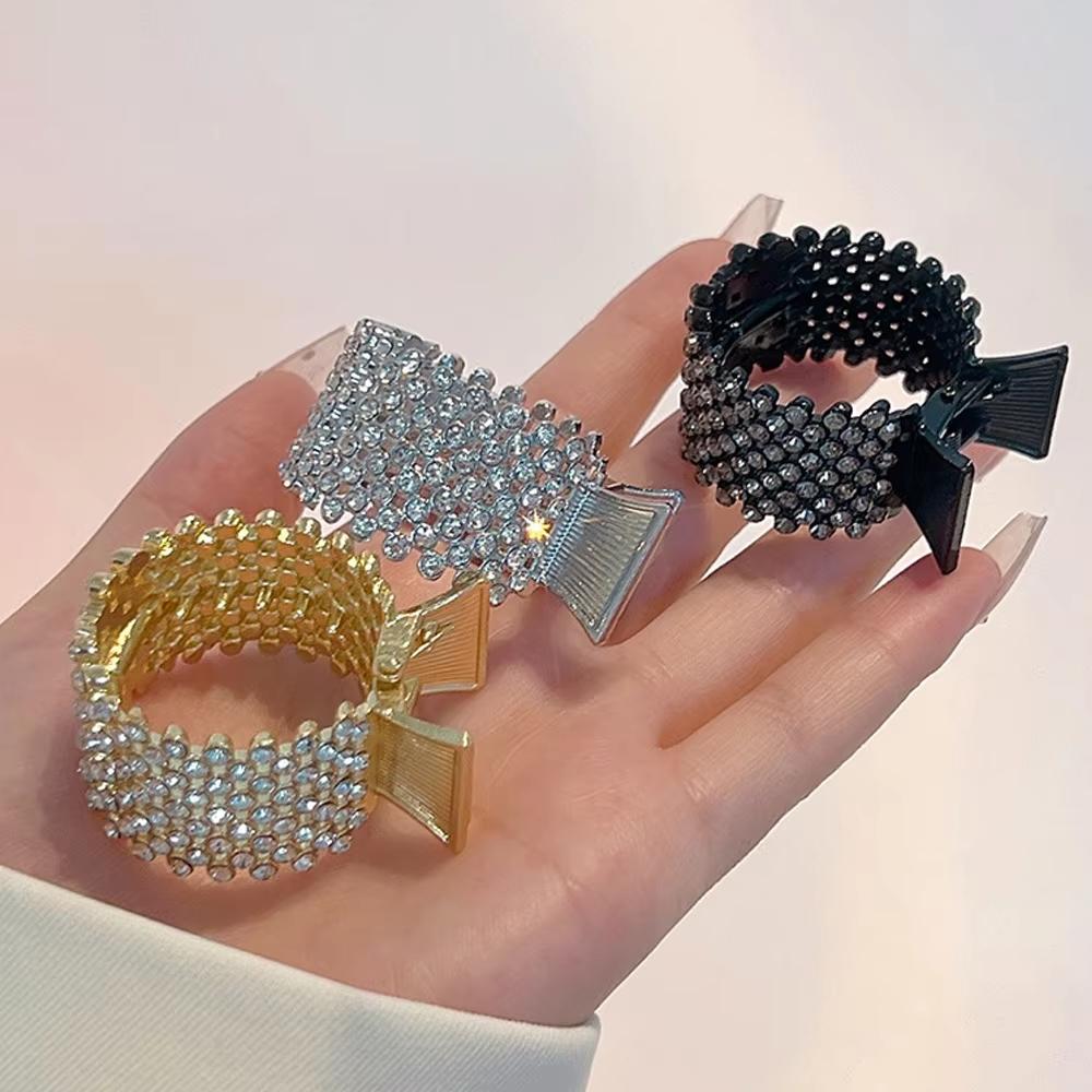 Exquisite Rhinestone Hair Clip Women Ponytail Holder Metal Shark Hair Claws for Thick Long Hair Girls Headwear
