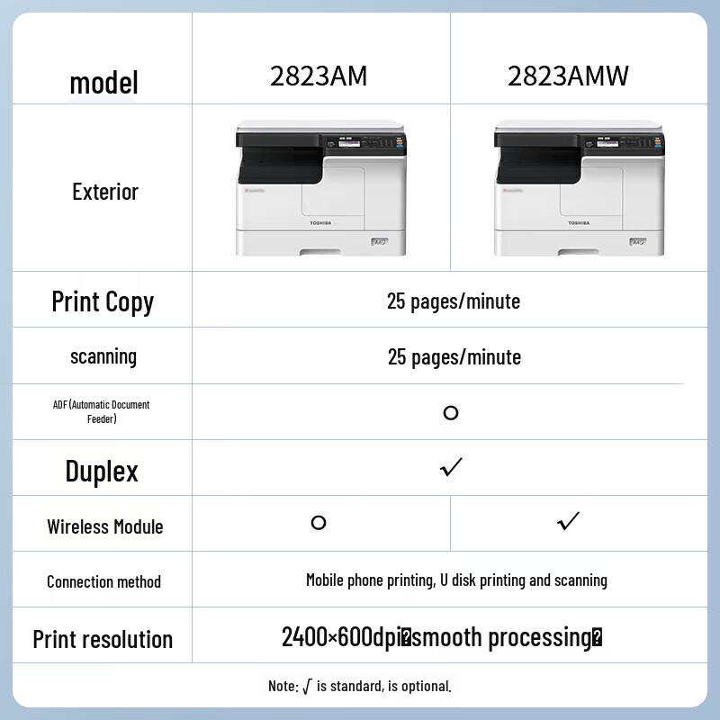 Toshiba e-Studio 2823AM A3 Black & White Multifunction Laser Printer CN plug (adapter included)