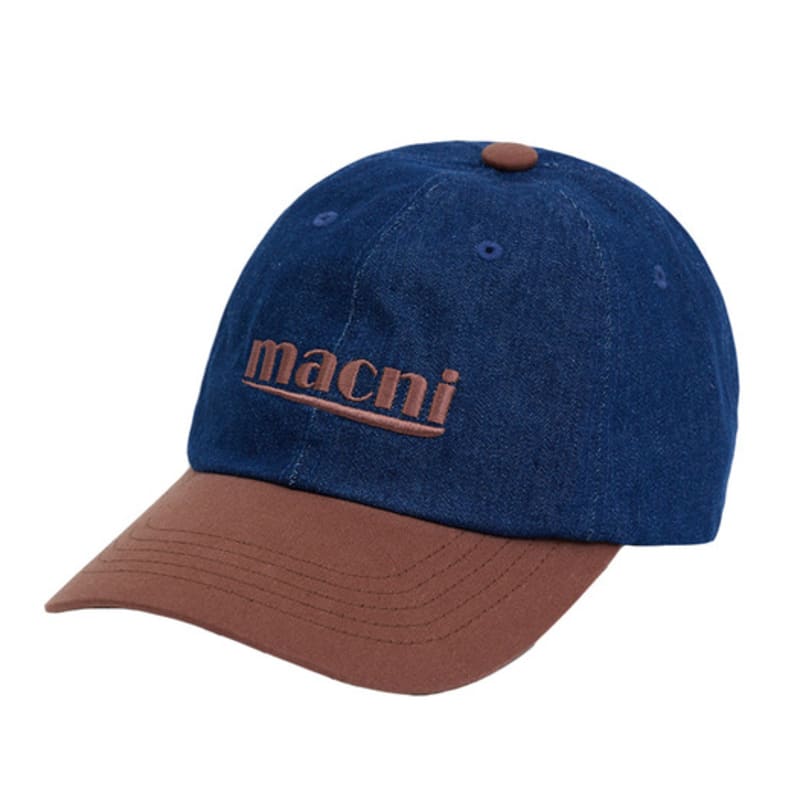 Macni SIGNATURE LOGO MIX DENIM BASECAP_BLAUER DENIM