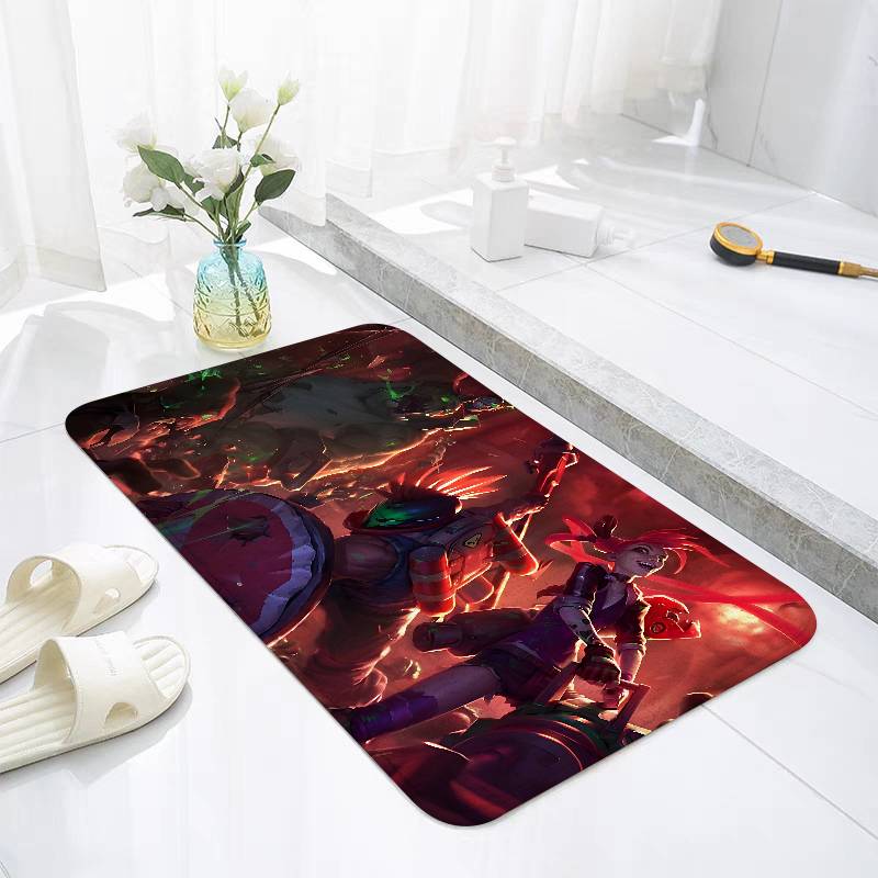 L-LoL-J-Jinx-Runaway Loli Floor Mat For Living Room Cushions Modern Soft Fluffy Home Rug For Children's Bedroom Play Carpet