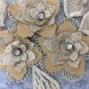 Gold Thread Lace Collar Three-Dimensional Rhinestone Diy Applique Mesh Corsage Lace Lace Clothing Accessories