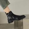 Fashion 2025 Autumn Women Shoes Genuine Leather Chelsea Boots Retro Women Boots Winter Ankle Boots Chunky Western Boots  ladies shoes