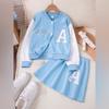 Kids Cartoon Casual Fashion Outfit Set Long Sleeve Top & Pants