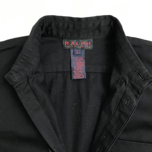 Ralph Lauren Dámské košilové šaty s krátkým rukávem na knoflíky S Černé Midi(POUŽITÝ)