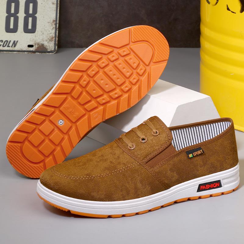 Spring and summer cloth shoes men's middle-aged and elderly men's shoes canvas shoes non-slip and wear-resistant soft-soled shoes deodorant