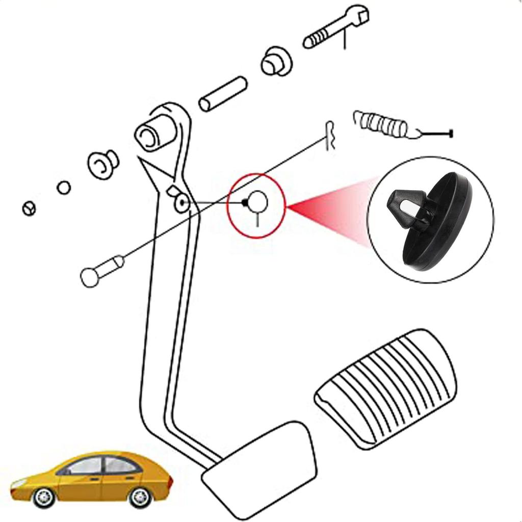 Brake Switch Stopper 12 Pcs Car Cushion Brake Pedal Pad Brake Light Switch Stopper