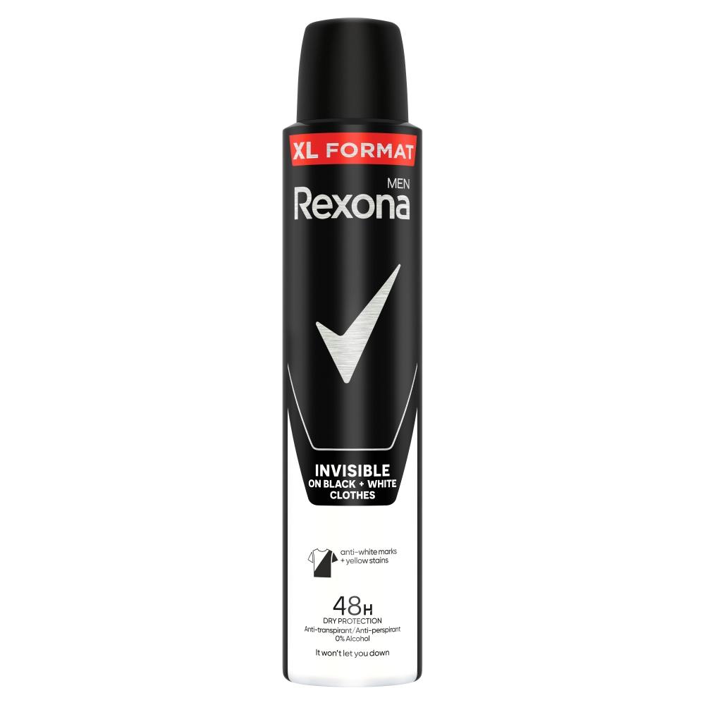 Rexona Men Spray 200ml Invisible BLACK&WHITE