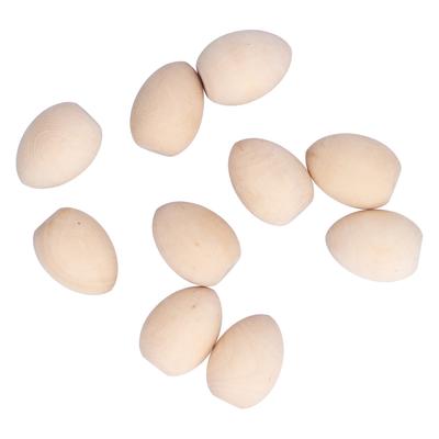 10 Pezzi Uova di Pasqua in Legno Colorabili Fai da Te Dipinte a Mano Leggere Uova Artigianali per Festa Festival