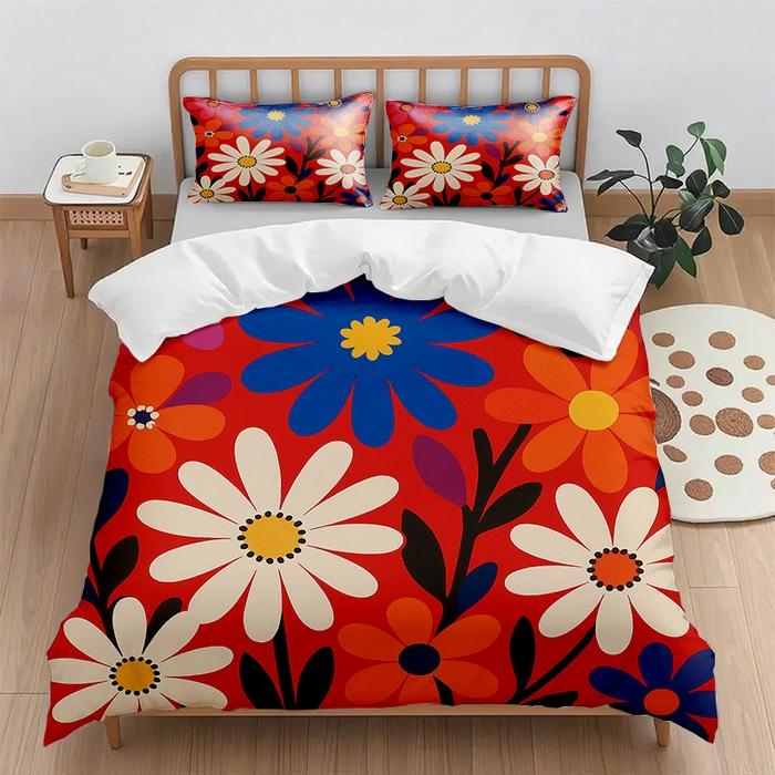 

(Quilt Cover + Pillowcase) Digital Printing Quilt Cover Set 2Pcs/3Pcs Holiday Gift Household Quilt Cover Without Sheet 150cmx200cm 2pcs