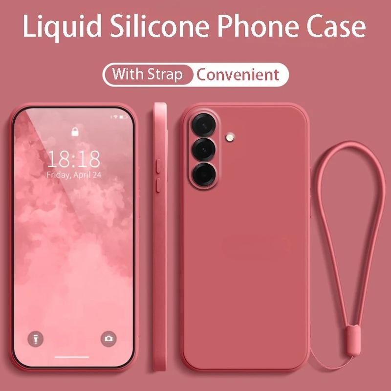 Liquid Silicone Phone Case For Samsung Galaxy A57/37/27/17/07 A56/36/26/16/06 A55/35/25/15/05S Protect Back Soft Cover