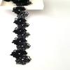 1 Yard Multi-Color Pearl Flower Embroidery Lace Fabric Trim DlY Clothing Decoration Accessory 6.5CM Wide
