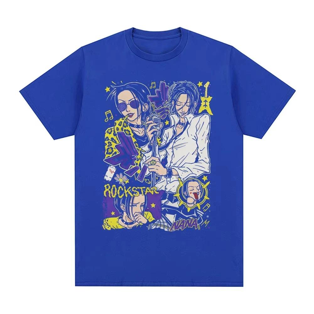 Men Women Vintage  Harajuku Short Sleeve Tshirts Nana Osaki Japanese Manga Black Stones Tshirt Cotton Casual Loose T Shirts