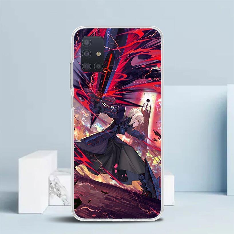 Fate Zero Stay Night Saber Phone Case For Samsung Galaxy A52 A32 A22 A12 A51 A50S A30S A10S Note 20 Ultra 10 S10 Plus A31 A20 A7
