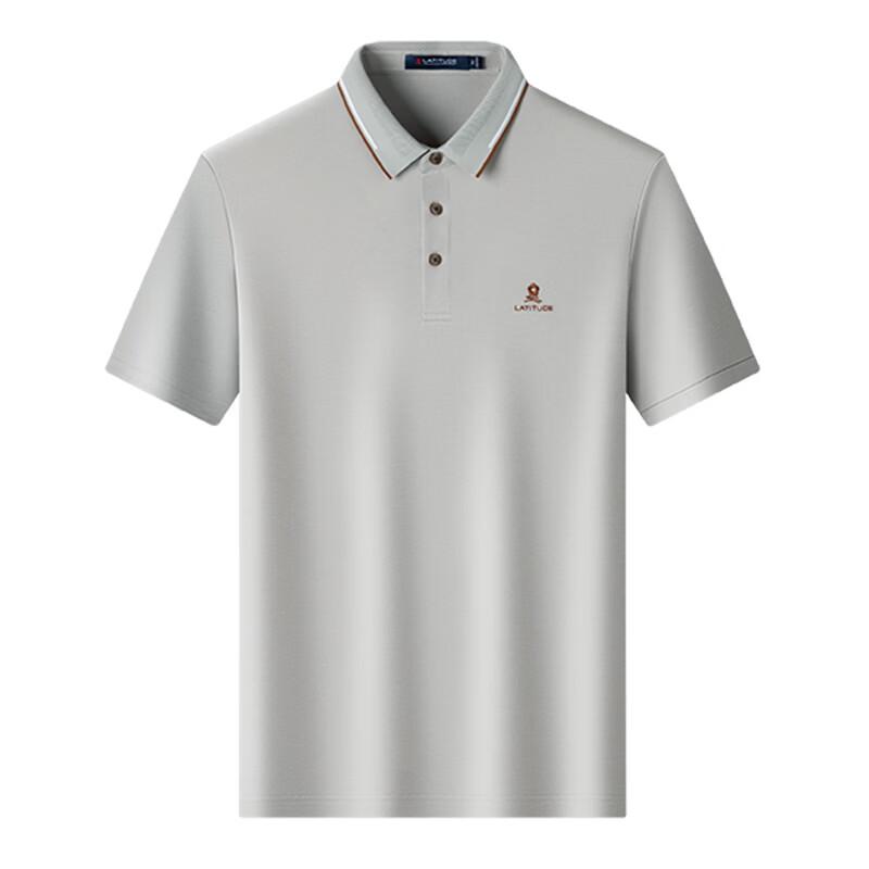 MONTAGUT Men's Silk Blend Breathable Polo Shirt
