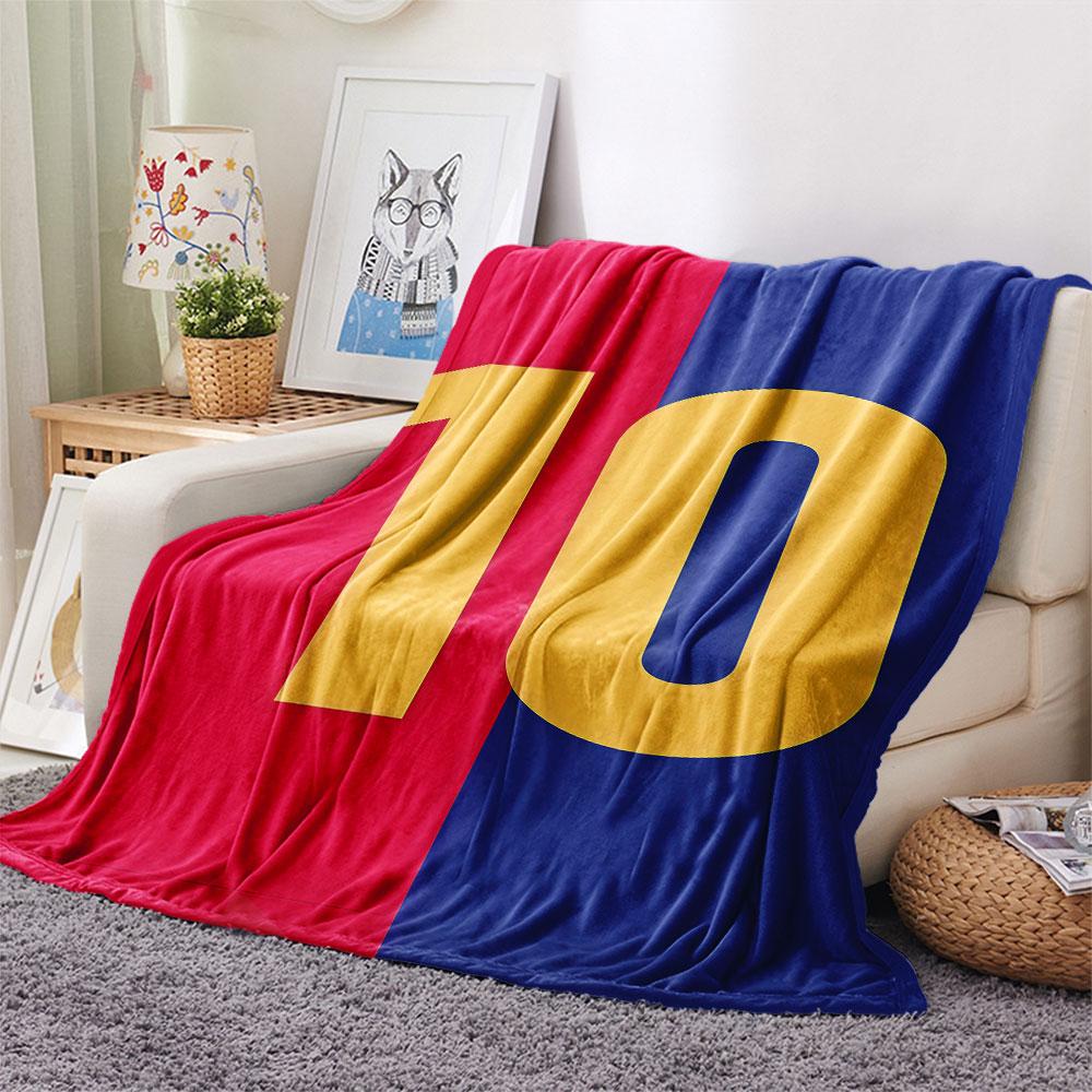 1PC Lionel Messi Patterned Flannel Blanket Suitable For All Seasons for Home Decor Warmth and Comfort Gifts Holiday Present