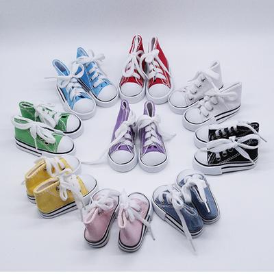 7.5cm Canvas Shoes for 13 BJD Dolls Fashion Mini Casual Shoes DIY Handmade 60cm Doll Accessories 1 Pair