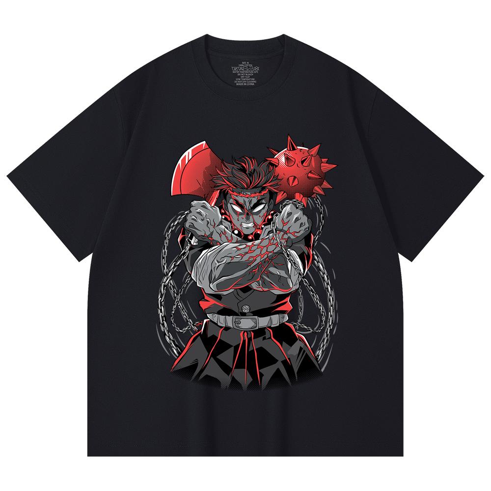 100% Cotton Demon Slayer V24 Gyomei Print Unisex Heavy Cotton T Shirt