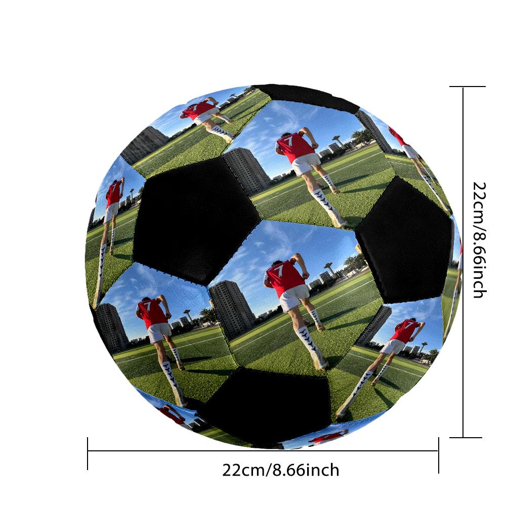 Soccer Player Jersey Personalized Image Size 5 Soccer Ball Machine Sewn Indoor/Outdoor Training and Matches Personalized Soccer Ball