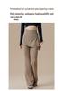 Women's Plus Size High Waist Shark Two-Piece Look Flare Pants - Spring/Autumn Fitness & Pilates Style