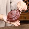 Zisha Antique Flat-Belly Teapot
