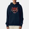 New Era Solid Color Animal Pattern Embroidered Drawstring Long Sleeve Hoodie Men hoodies Dark-Blue 13338688