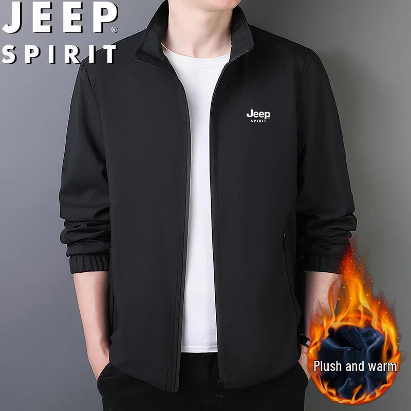 JEEP SPIRIT Men's Stand Collar Casual Jacket