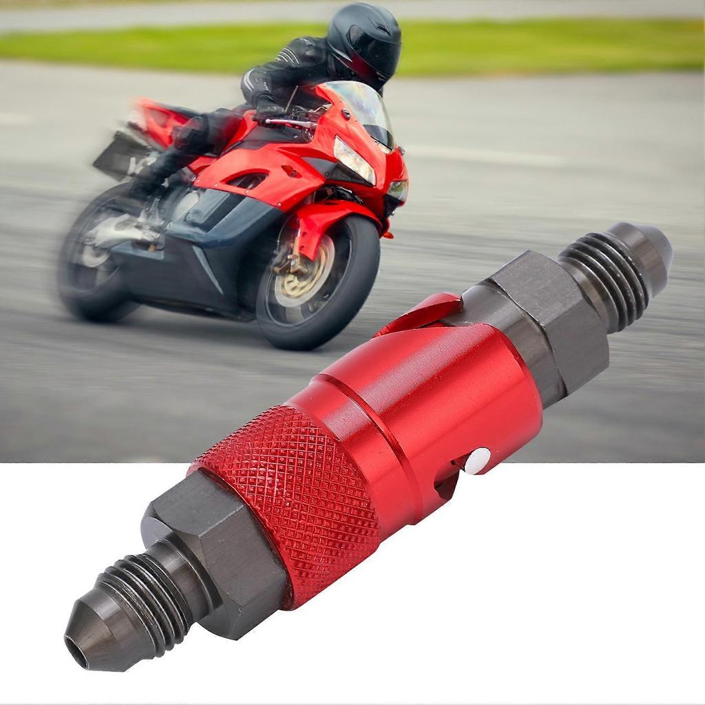 Quick Release Aluminum Alloy Fitting for Brake Line, Oil Fuel Fluid Hose - Red