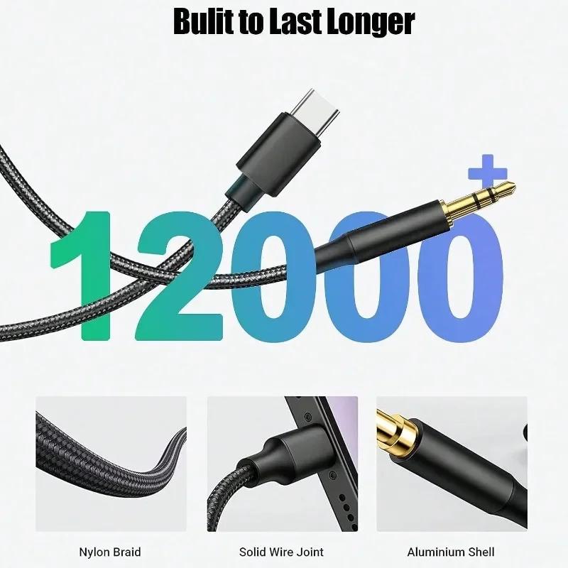 Jack 3 5 Audio Cable Jack 3.5mm Male to Male Speaker Aux Braided for iPhone Samsung Headphone Xiaomi Car Audio Stereo HiFi Music