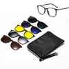 6 In 1 Sets Sunglasses Women Men Magnetic Sun Glsses Polarized Clip Sun Glasses Frame UV400 Anti Glare Unisex