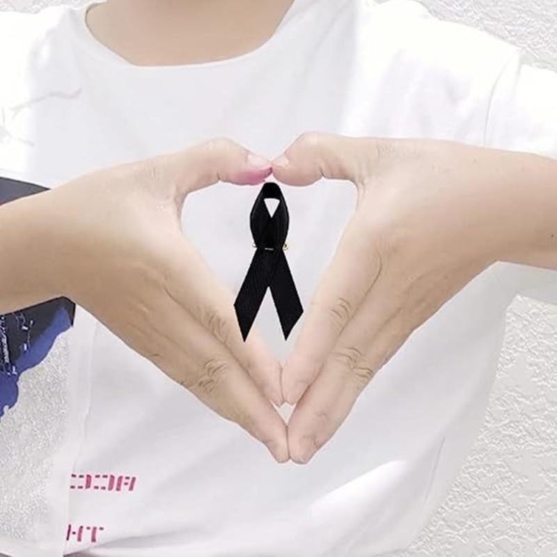 100pcs Awareness Enamel Lapel Pin Ribbon Brooch Breast Cancers Health Care Public Welfare Badges Jewelry Accessories