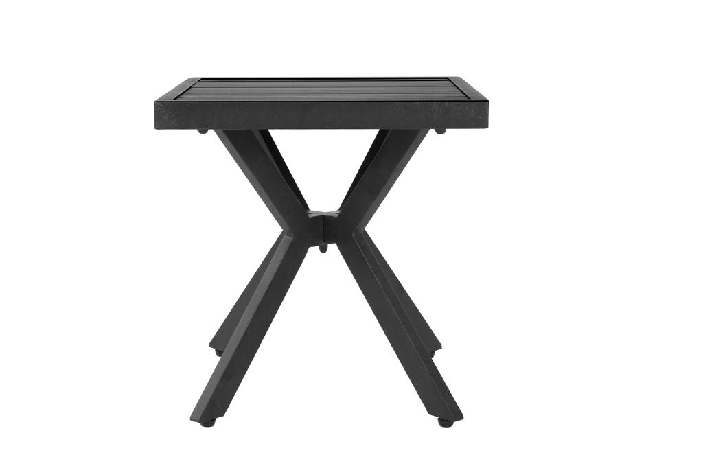 Outdoor Aluminum Square Side Table End Table for Patio, Backyard, Pool, Indoor Companion, Easy Maintenance and Weather-Resistant, Dark Brown