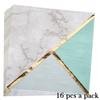 Mint Green Marble Paper Cups Plates Napkins With Bronzing Disposable Paper Tableware For Party Cake Plate Cups Wedding Birthday Banquet Decor