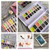 0.3/0.5/1/2ml 16-color Plastic Box Watercolor Paint Set Portable Watercolor Paint Students' Art Classes Painting Doodles Set