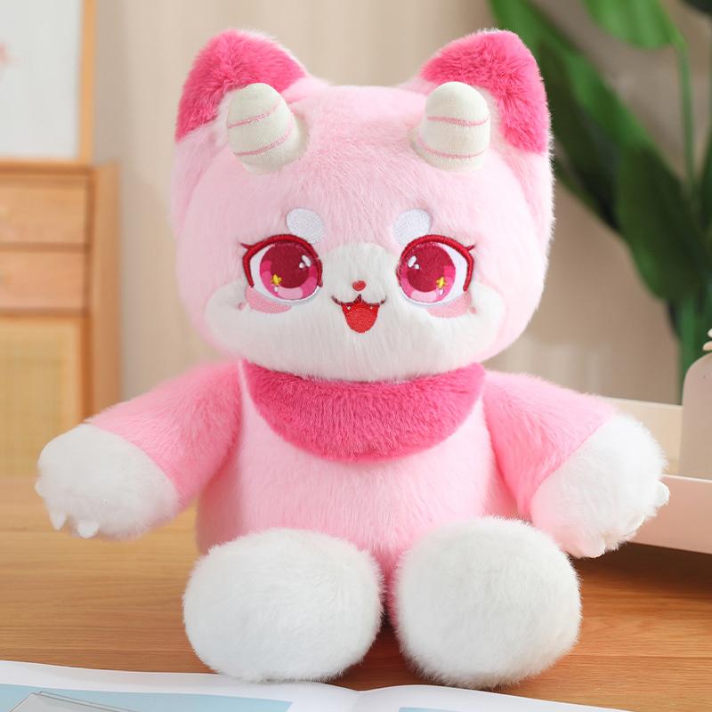 Kawaii Cartoon Phantom Beast Meow Plush Toy Cute Cure Stuffed Doll Room Decor Soft Sofa Pillow For Kids Birthday Xmas Gifts